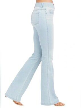 SPANX Light Wash Pull On Cotton Stretch Denim Bootcut Retro Flare Medium